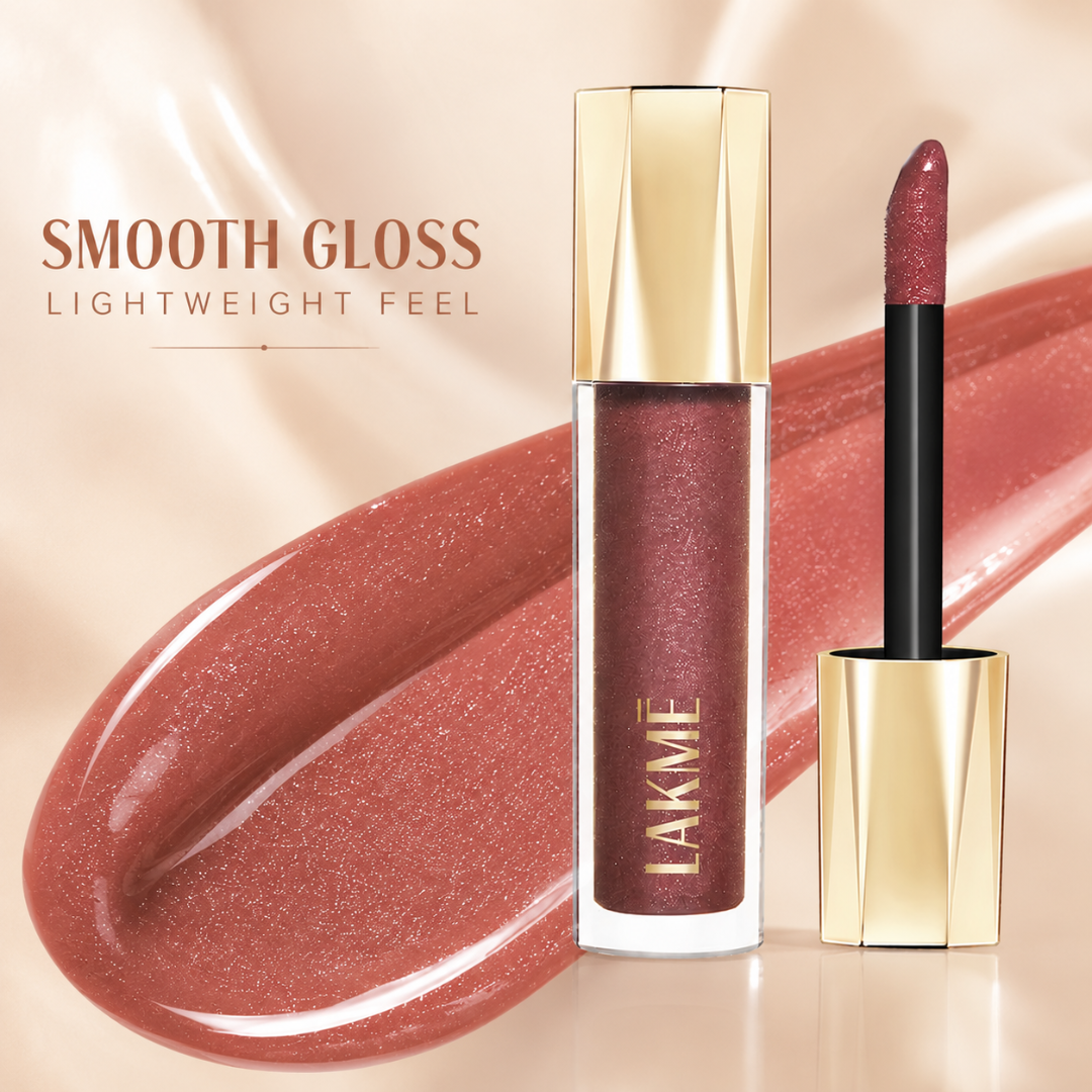 Lakmé Gloss Luxury Trio – 3D Crystal Shine – Mirror Shine, Soft Lips – Ultra Shine, Lightweight Feel