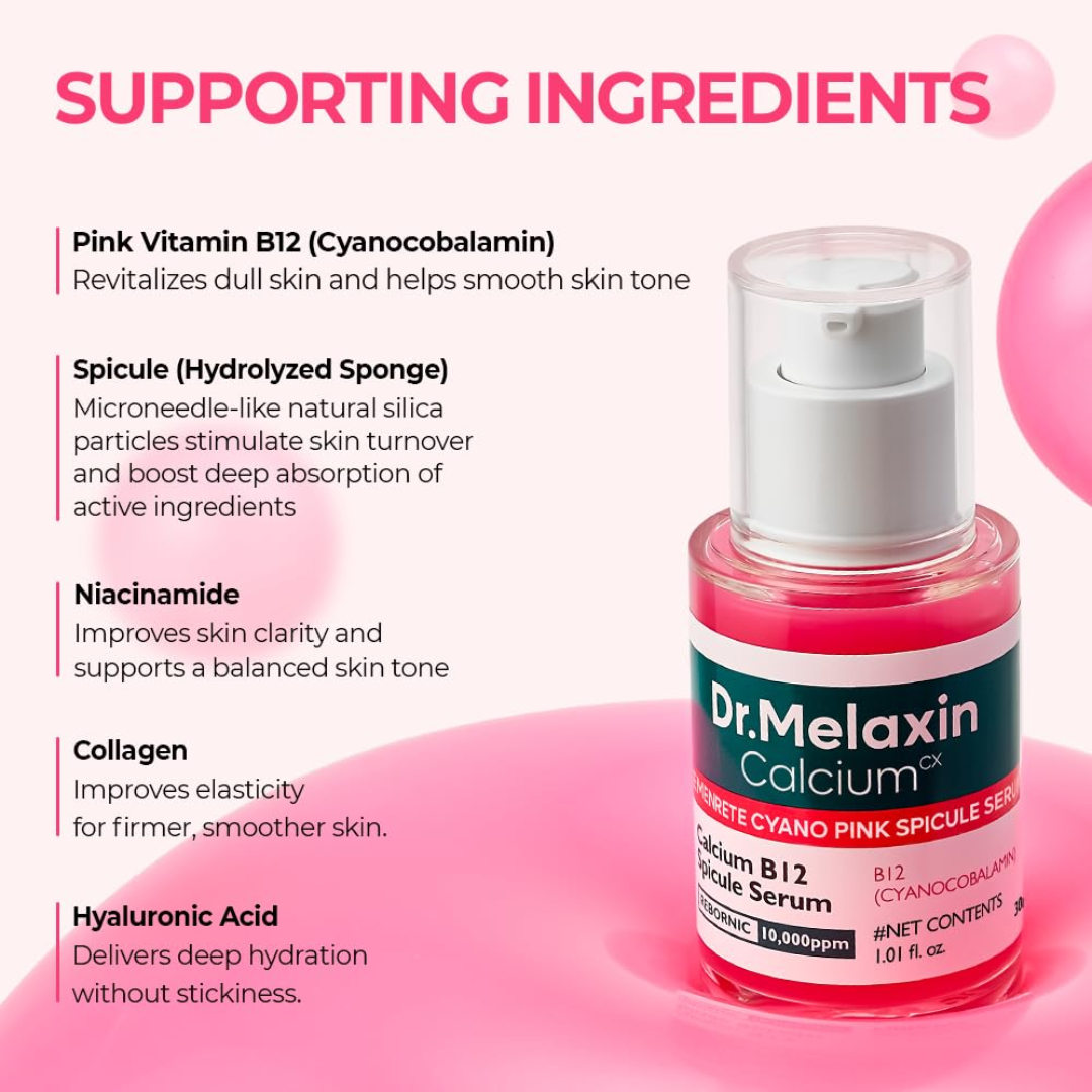 Dr. Melaxin Ultimate Skin Deal | Cyano Pink Spicule Serum + Picotonic Shot Ampoule | Pore Tightening, Anti-Aging & Anti-Pigmentation Duo