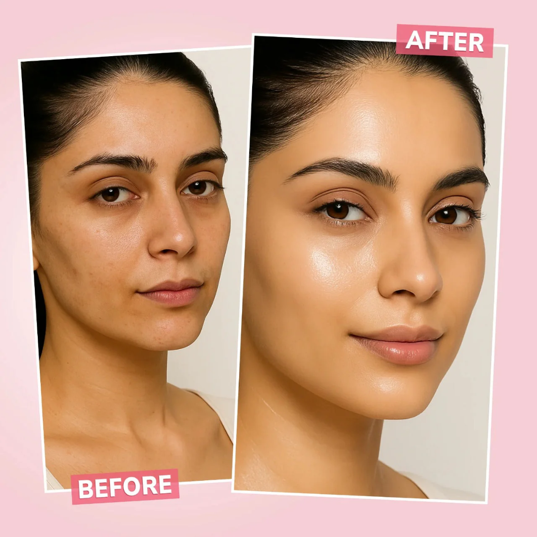 Flicka Perfect Glow Trio | Silk Touch Milk-Cream Primer + High Coverage HD Foundation with SPF | Pore-Blurring, 16H Long-Wear & Airbrush Finish