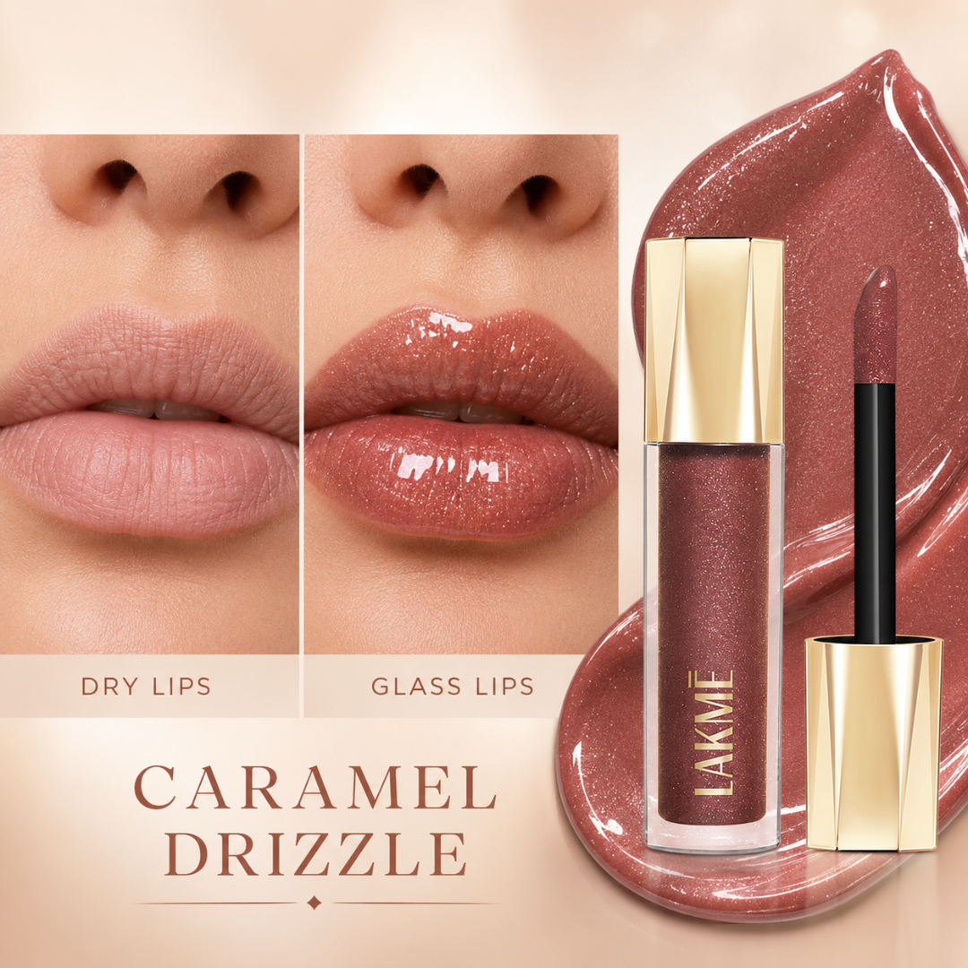Lakmé Gloss Luxury Trio – 3D Crystal Shine – Mirror Shine, Soft Lips – Ultra Shine, Lightweight Feel