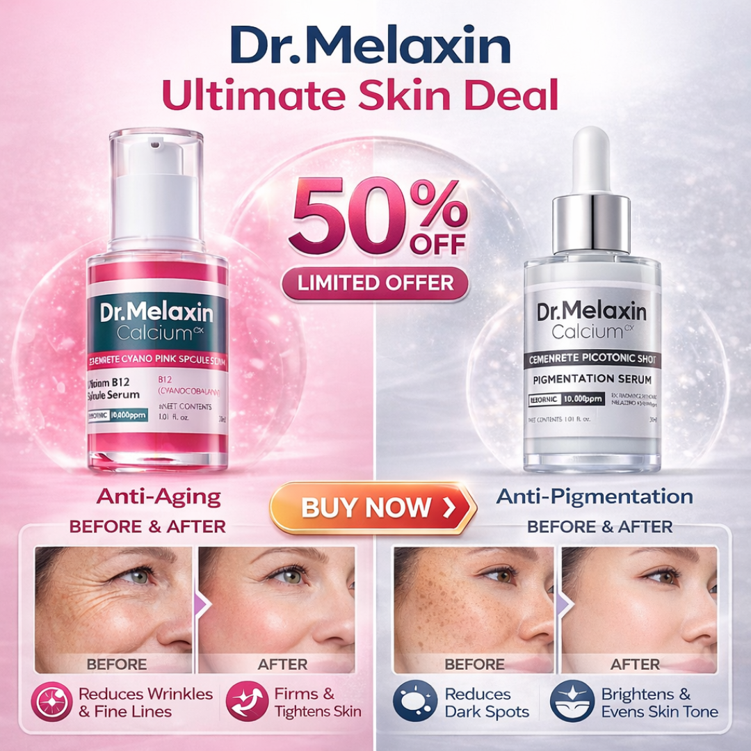 Dr. Melaxin Ultimate Skin Deal | Cyano Pink Spicule Serum + Picotonic Shot Ampoule | Pore Tightening, Anti-Aging & Anti-Pigmentation Duo