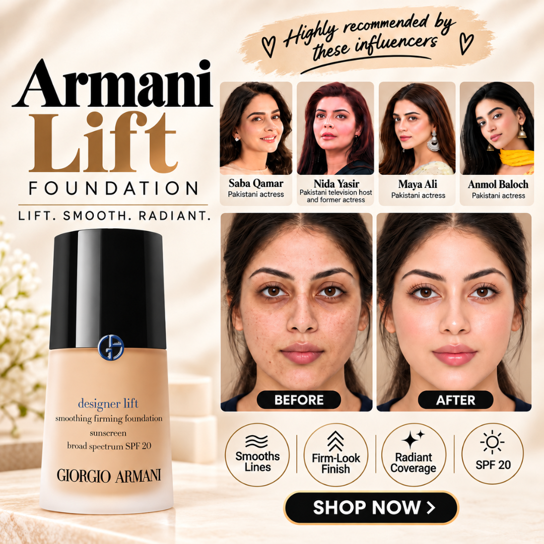 Giorgio Armani Designer Lift Smoothing Firming Foundation – SPF 20 Radiant Coverage & Instant Micro-Lifting Base