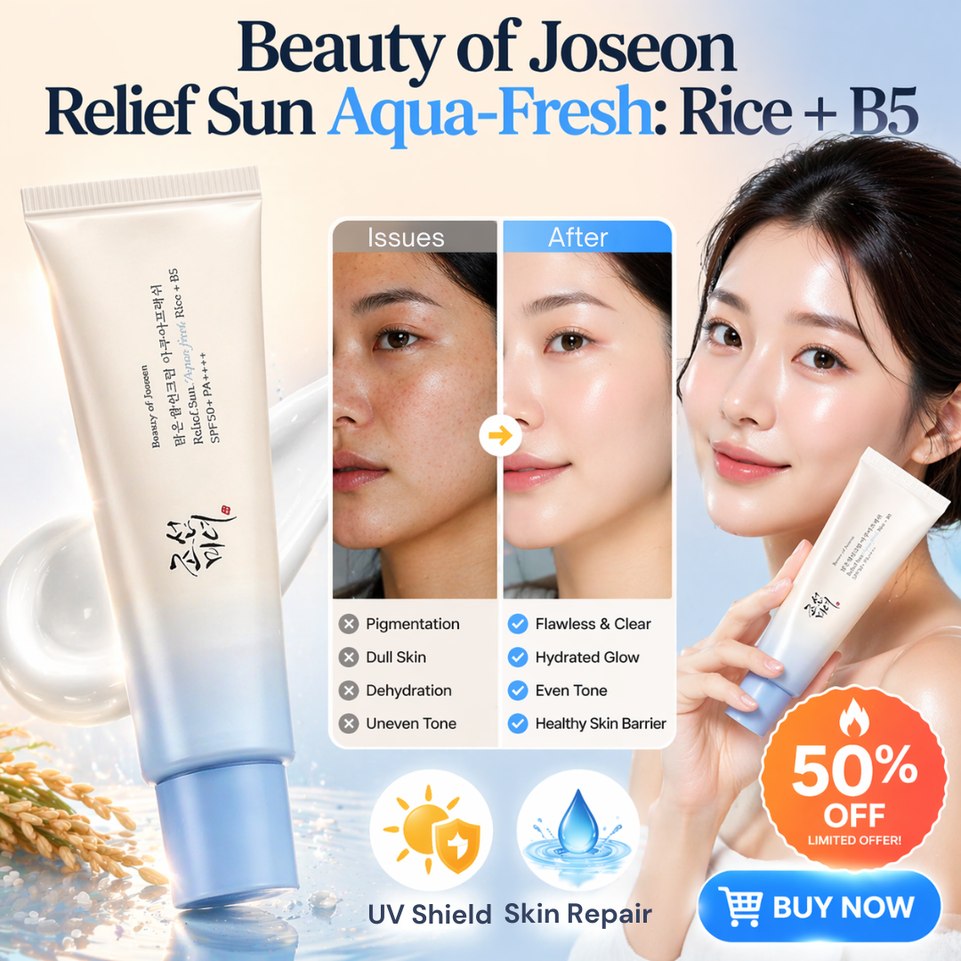 Beauty of Joseon Relief Sun Aqua-Fresh - UV Protection & Deep Hydration – With Rice Extract & Panthenol (B5) – Soothes, Repairs & Protects – For Pigmentation, Sun Burn, Redness & Uneven Tone