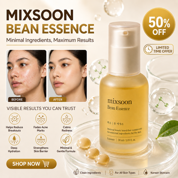 mixsoon Bean Essence – 50% OFF – Nourish, Refine & Reveal Radiance – Minimal Ingredients, Maximum Results – Smooths Texture, Deeply Hydrates, Refines Pores, Boosts Glow