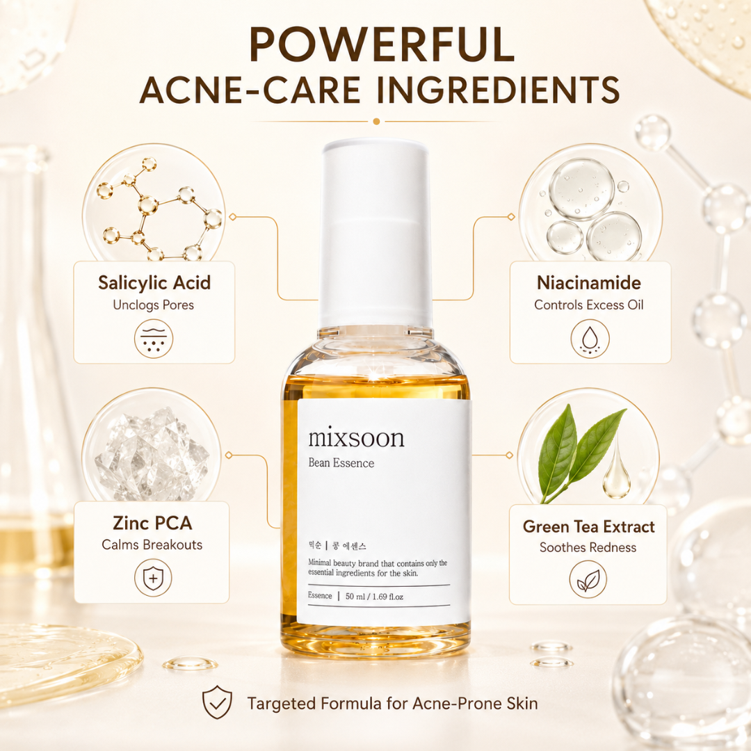 mixsoon Bean Essence – 50% OFF – Nourish, Refine & Reveal Radiance – Minimal Ingredients, Maximum Results – Smooths Texture, Deeply Hydrates, Refines Pores, Boosts Glow