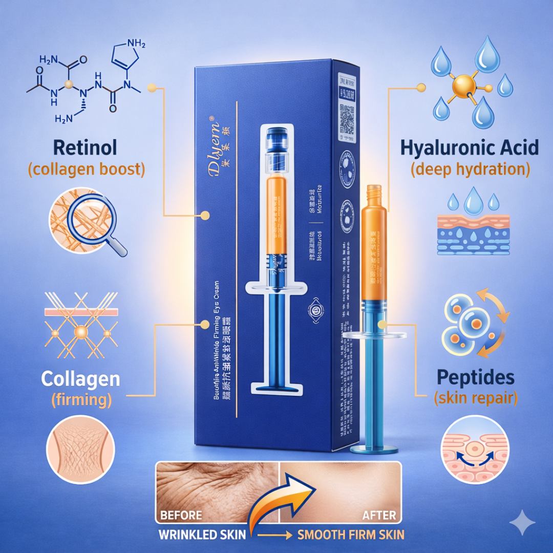 Dlyern Anti-Wrinkle Firming Cream | Retinol + Collagen + Hyaluronic Acid + Peptides | Instant Wrinkle Smoothing, Firming & Lifting Effect