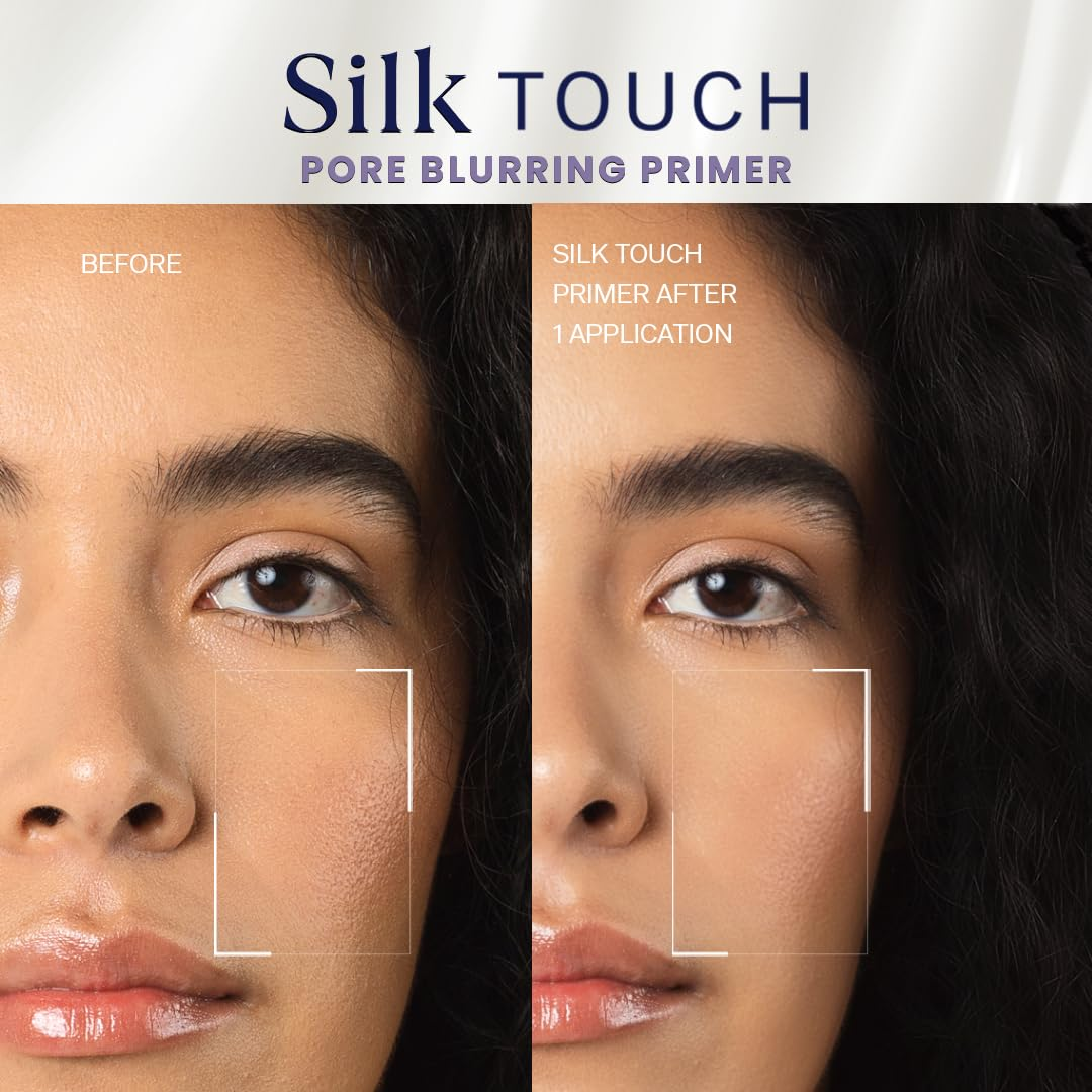 Flicka Perfect Glow Trio | Silk Touch Milk-Cream Primer + High Coverage HD Foundation with SPF | Pore-Blurring, 16H Long-Wear & Airbrush Finish