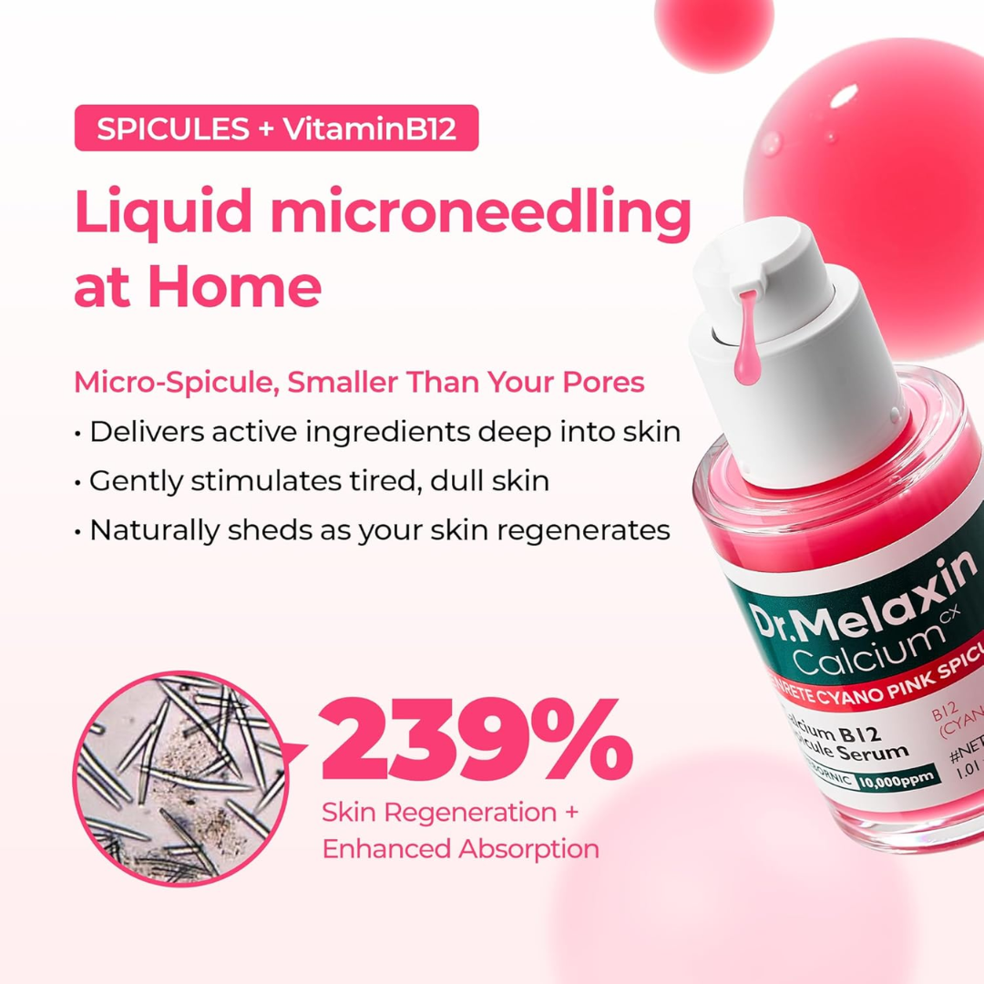 Dr. Melaxin Ultimate Skin Deal | Cyano Pink Spicule Serum + Picotonic Shot Ampoule | Pore Tightening, Anti-Aging & Anti-Pigmentation Duo