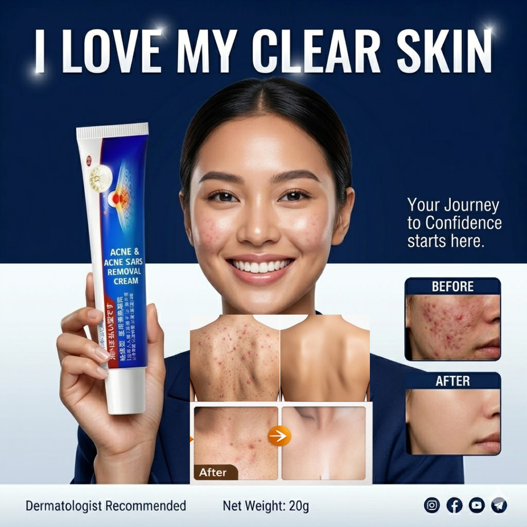 Acne & Acne Scars Removal Cream | Salicylic Acid + Niacinamide + Hyaluronic Acid + Tea Tree | Reduces Breakouts, Fades Scars & Evens Skin Tone