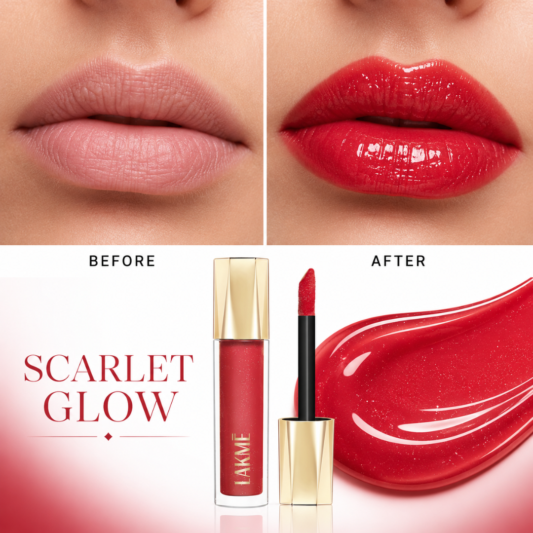 Lakmé Gloss Luxury Trio – 3D Crystal Shine – Mirror Shine, Soft Lips – Ultra Shine, Lightweight Feel