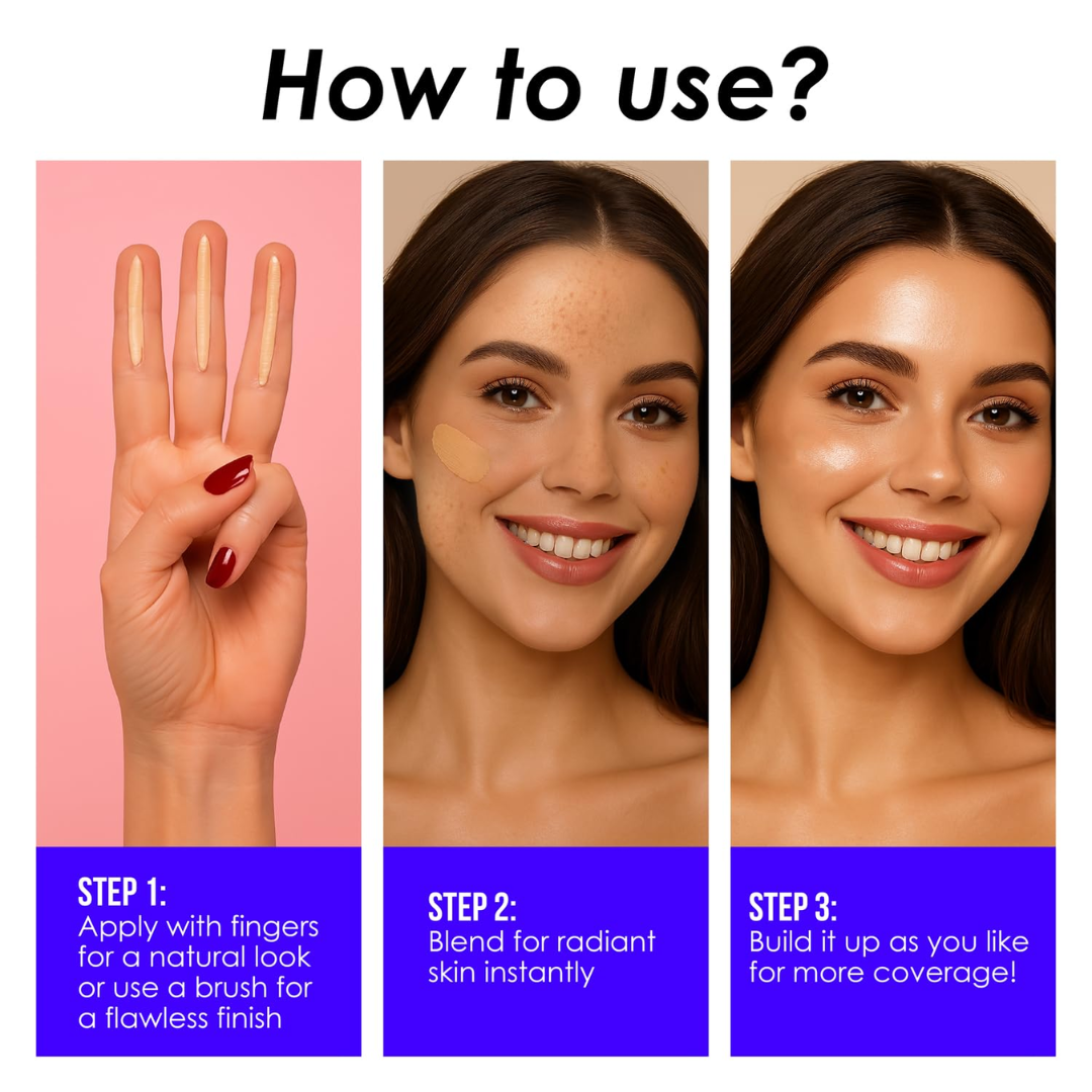 Blue Heaven Super Serum Skin Tint | 4-in-1 BB Cream + Serum + SPF 50+ PA++++ | Dewy Finish, Deep Hydration